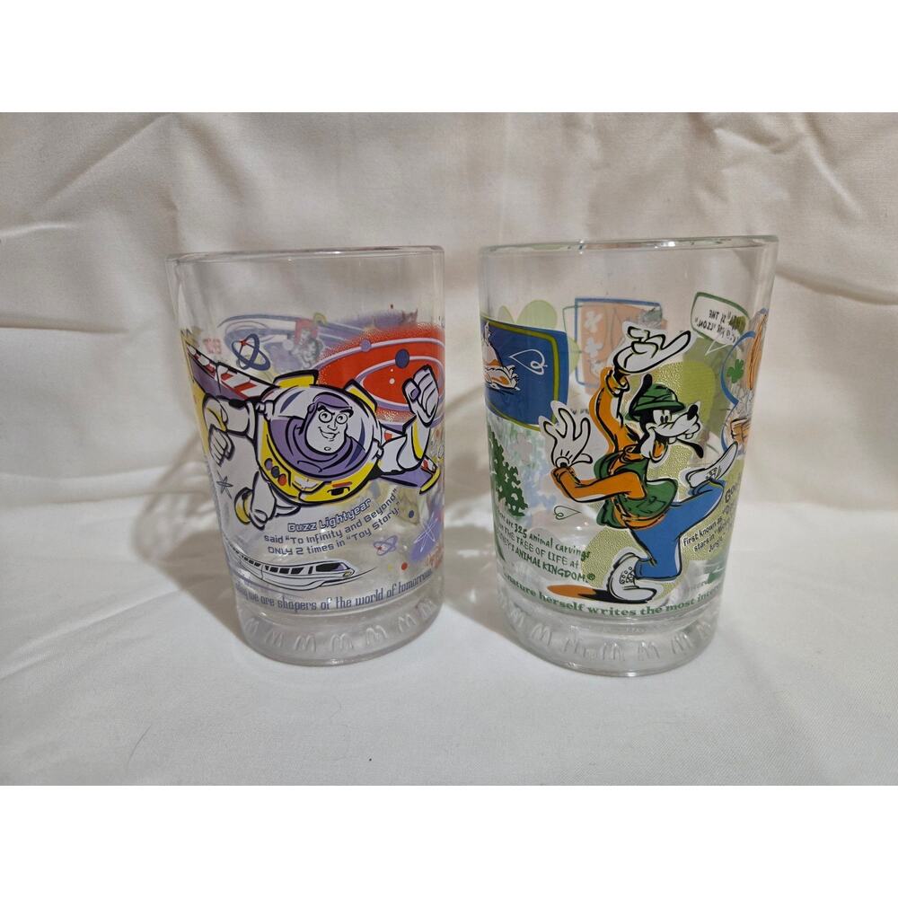 2 McDonald's Disney 100 years of magic glasses